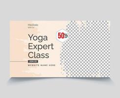 Yoga expert class vector eps file web video thumbnail design