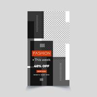 New Summer collection mega sale offers promotional eps vector social media story design