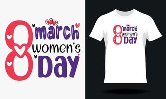 Happy women's day-Women's Day T-shirt Design. Hand drawn lettering women day SVG tshirt design vector