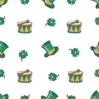 PATRICK BOWLER Patrick Day Seamless Pattern Vector Illustration