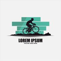 Downhill mountain bike logo vector