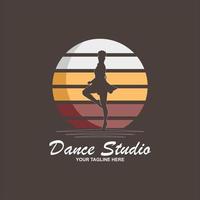 dancer logo design vector abstract