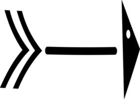 The arrow indicates the direction drawn by hand. vector