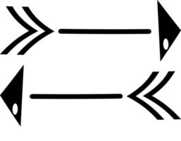 el flecha indica el dirección dibujado por mano. vector