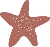 el estrella de mar es un hermosa mar criatura ese es conformado me gusta un cinco puntas estrella. vector