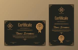 Achievement certificate best award diploma vector