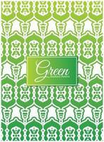 Green abstract geometric pattern design vector