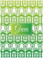 Green abstract geometric pattern design vector