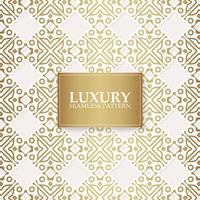 Luxury white ornament pattern design background vector