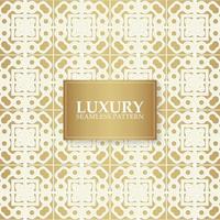 Luxury white ornament pattern design background vector