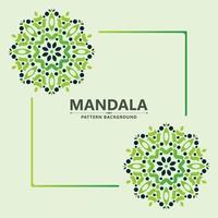 fondo de mandala decorativo verde vector