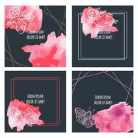 ABSTRACT TEMPLATE MAGIC Celestial Banners For Social Media vector