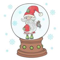 BELL SANTA Merry Christmas New Year Vector Illustration Set