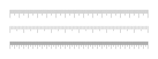 escala de regla colocar. horizontal medición gráfico con centímetros y milímetros margen. distancia, altura o longitud medición herramienta vector