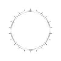 Round 360 degree measuring scale of barometer, speedometer, compass, thermometer. Circular measuring tool vector