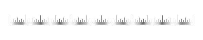 Horizontal scale of thermometer, ruler, tape. Measuring tool template vector