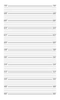 Police mugshot background. Height chart for photo of arrested person or suspect identification vector