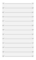 Police mugshot background. Height chart for photo of arrested person or suspect identification vector