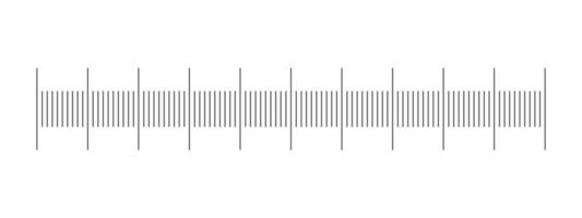 Horizontal thermometer scale. Template for meteorological or medical measuring tool vector