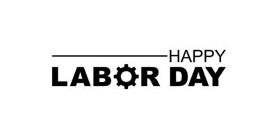 Happy Labor Day Sign for Icon Symbol, Art Illustration, Poster, Banner, Website or Graphic Design Element. Vector Illustration