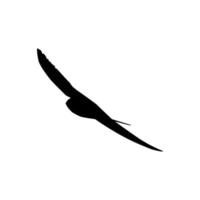 Flying Swallow Bird Silhouette for Logo, Pictogram, Website. Art Illustration or Graphic Design Element. Vector Illustration