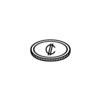 Costa Rica Currency Symbol, Costa Rican Colon Icon, CRC Sign. Vector Illustration