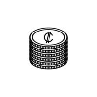 Costa Rica Currency Symbol, Costa Rican Colon Icon, CRC Sign. Vector Illustration