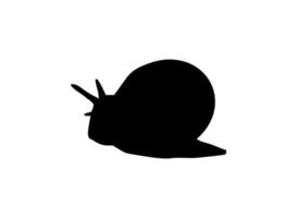 Snails are also called Escargot Silhouette for Logo, Art Illustration, Apps, Website or Graphic Design Element. Vector Illustration