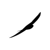 Flying Swallow Bird Silhouette for Logo, Pictogram, Website. Art Illustration or Graphic Design Element. Vector Illustration