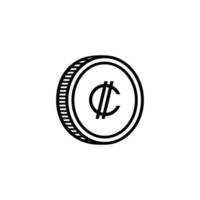 Costa Rica Currency Symbol, Costa Rican Colon Icon, CRC Sign. Vector Illustration