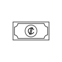 Costa Rica Currency Symbol, Costa Rican Colon Icon, CRC Sign. Vector Illustration