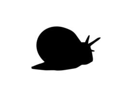 Snails are also called Escargot Silhouette for Logo, Art Illustration, Apps, Website or Graphic Design Element. Vector Illustration