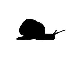 Snails are also called Escargot Silhouette for Logo, Art Illustration, Apps, Website or Graphic Design Element. Vector Illustration