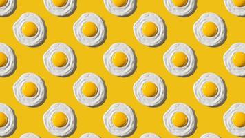 Fried egg. Color, abstract background, designer seamless pattern. For textiles, packaging. photo