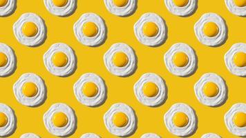 Fried egg. Color, abstract background, designer seamless pattern. For textiles, packaging. photo