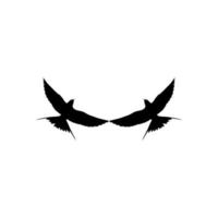 volador par de el golondrina pájaro silueta para logo, pictograma, sitio web. Arte ilustración o gráfico diseño elemento. vector ilustración