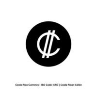 Costa Rica Currency Symbol, Costa Rican Colon Icon, CRC Sign. Vector Illustration