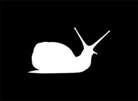 Snails are also called Escargot Silhouette for Logo, Art Illustration, Apps, Website or Graphic Design Element. Vector Illustration