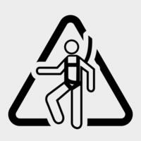 Symbol Wear Safety Harness Sign Isolate On White Background,Vector Illustration EPS.10 vector