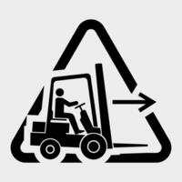 Forklift Point Right Symbol Sign Isolate On White Background,Vector Illustration EPS.10 vector