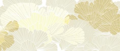 tropical hojas antecedentes vector. resumen botánico follaje, mano dibujado flor en minimalista y línea Arte contorno sencillo estilo. diseño para tela, imprimir, cubrir, bandera, decoración, fondo de pantalla. vector