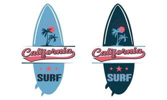 California los angeles surf camiseta diseño. surf motivacional tipografía camiseta creativo niños, vector