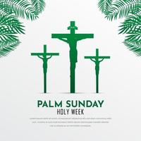 Palm sunday event. Congratulations on palm sunday, easter and the resurrection of christ vector