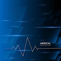 Blue medical healty background vector. Trendy medical background template vector