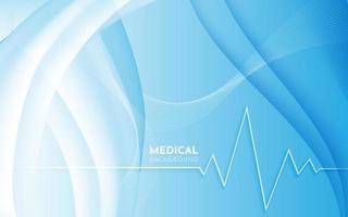 Blue medical healty background vector. Trendy medical background template vector