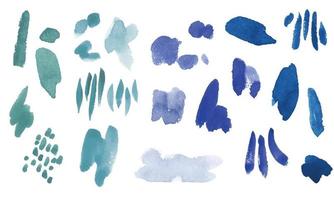 Set of brush stroke textures vector