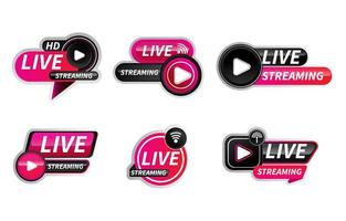 Youtube Live badge vector