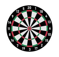 Dartboard Target Illustration, Bullseye Shop Target Flat Design vector