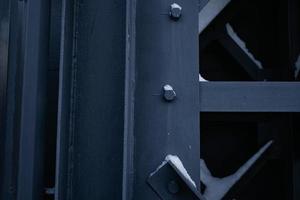 External staircase. Image of windows in an office building photo