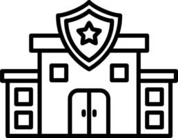 icono de vector de estación de policía